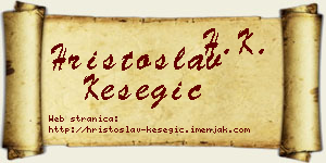 Hristoslav Kesegić vizit kartica